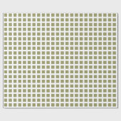 Squares 02 - Khaki on White Cadeaupapier (Vlak)
