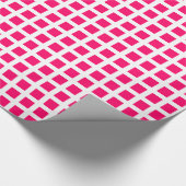 Squares 02 - Neon Red op White Cadeaupapier (Hoek)