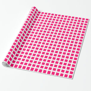 Squares 02 - Neon Red op White Cadeaupapier