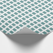 Squares 02 - Ocean Green op White Cadeaupapier (Hoek)