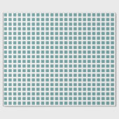 Squares 02 - Ocean Green op White Cadeaupapier (Vlak)