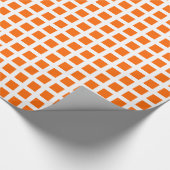 Squares 02 - Oranje op wit Cadeaupapier (Hoek)
