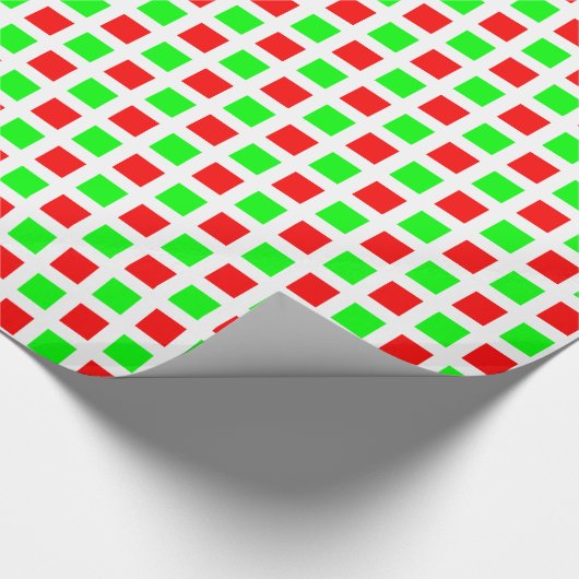 Squares 02 - Rood en groen Cadeaupapier (Hoek)