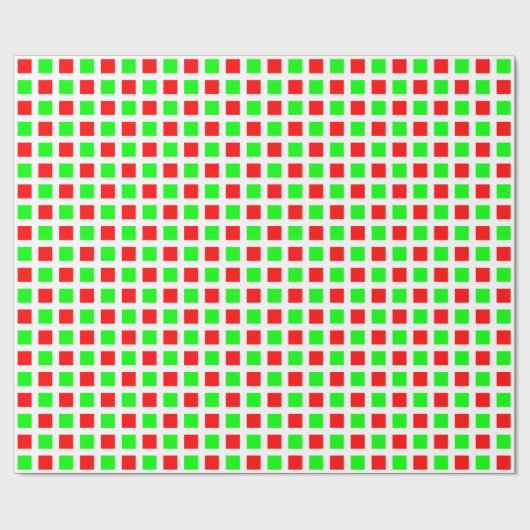 Squares 02 - Rood en groen Cadeaupapier (Vlak)