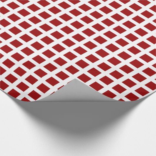 Squares 02 - Ruby Red op White Cadeaupapier (Hoek)