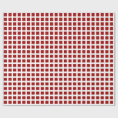 Squares 02 - Ruby Red op White Cadeaupapier (Vlak)