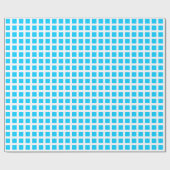 Squares 02 - Sky Blue op White Cadeaupapier (Vlak)