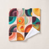 Squares Abstract Retro Modern Collectie Bad Handdoek (Wasdoekje)