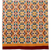 Squares Abstract Retro Modern Collectie Douchegordijn (Voorkant)