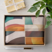 Squares Abstract Retro Modern Collectie Tissuepapier (Geschenk)