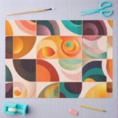 Squares Abstract Retro Modern Collectie Tissuepapier (Craft)