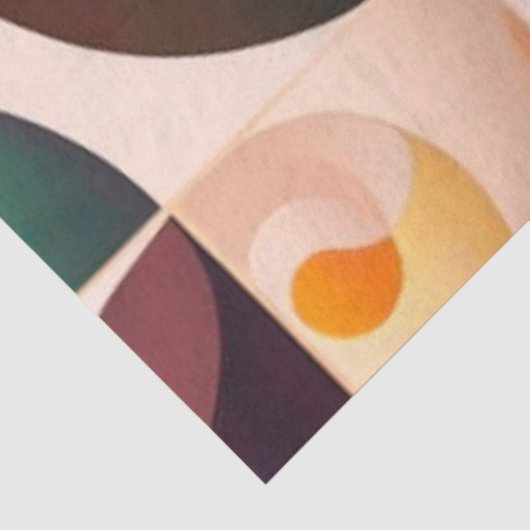 Squares Abstract Retro Modern Collectie Tissuepapier (Detail)