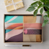 Squares Abstract Retro Populair Collectie Tissuepapier (Geschenk)