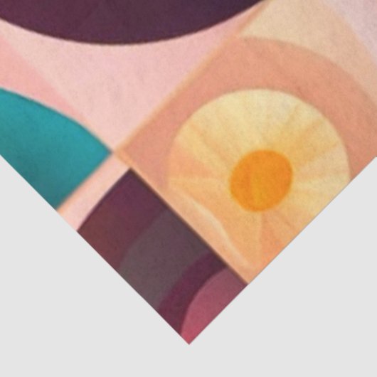 Squares Abstract Retro Populair Collectie Tissuepapier (Detail)