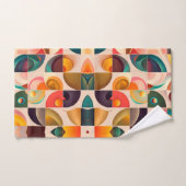 Squares Abstract Retro Trendy Collectie Bad Handdoek (Handdoek)