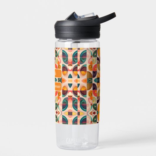 Squares Abstract Retro Trendy Collectie Waterfles (Links)