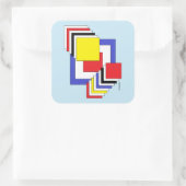 Squares Abstract Vierkante Sticker (Tas)