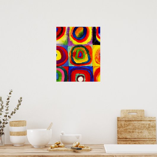 Squares Concentric Circles Farbstudies Kandinsky Poster (Keuken)