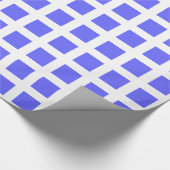 Squares - Electric Blue op White Cadeaupapier (Hoek)