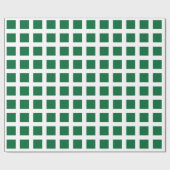 Squares - Forest Green op White Cadeaupapier (Vlak)