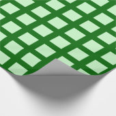 Squares - Ghost Green op Forest Green Cadeaupapier (Hoek)