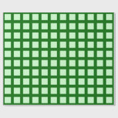 Squares - Ghost Green op Forest Green Cadeaupapier (Vlak)