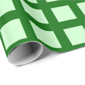 Squares - Ghost Green op Forest Green Cadeaupapier (Rol Hoek)