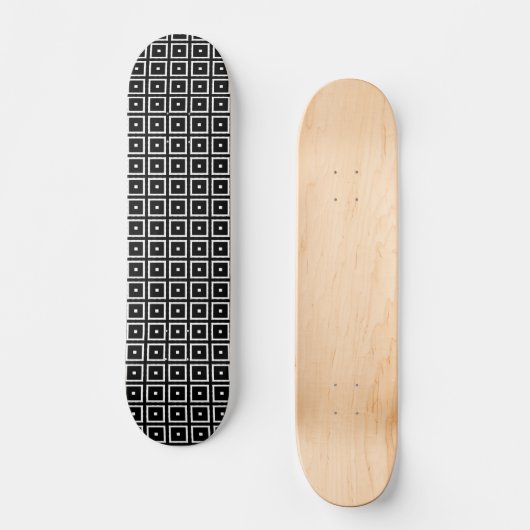 Squares II - Zwart-wit Skateboard (Voorkant)