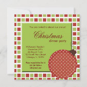 Squares Kerstdiner Kaart (Voorkant)