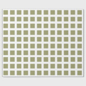 Squares - Khaki op White Cadeaupapier (Vlak)