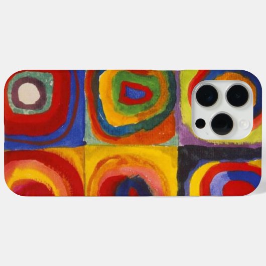 Squares met concentrische cirkels, Kandinsky Case-Mate iPhone Case (Achterkant (horizontaal))