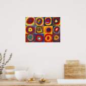 Squares met concentrische cirkels, Kandinsky Poster (Keuken)