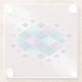 Squares Metallic Roze Glas Onderzetter (Achterkant)