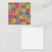 Squares Patroon Aanbevelingskaartje (Voorkant / Achterkant)