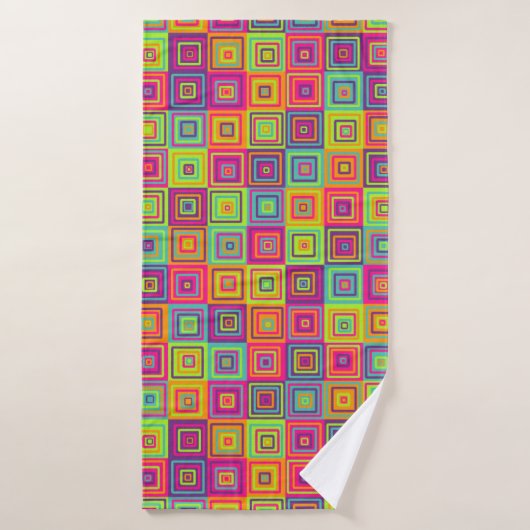 Squares Patroon Badhanddoek (Badhanddoek)
