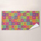 Squares Patroon Badhanddoek (Badhanddoek)