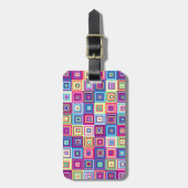 Squares Patroon Bagagelabel (Voorkant verticaal)