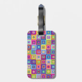 Squares Patroon Bagagelabel (Achterkant verticaal)