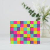 Squares Patroon Briefkaart (Staand voorkant)