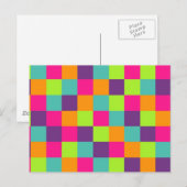 Squares Patroon Briefkaart (Voorkant / Achterkant)