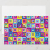 Squares Patroon Briefpapier (Voorkant / Achterkant)