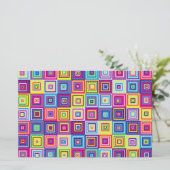 Squares Patroon Briefpapier (Staand voorkant)