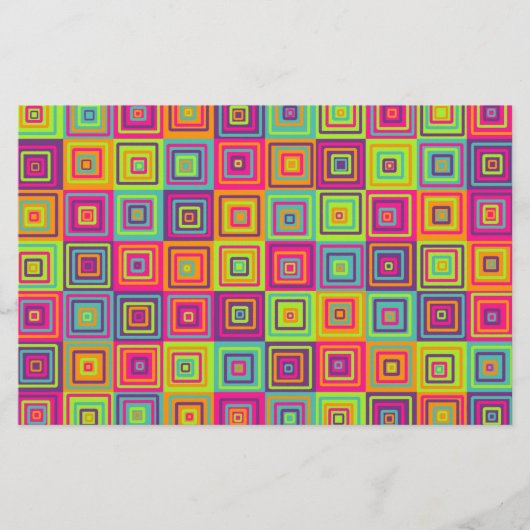 Squares Patroon Briefpapier (Voorkant)