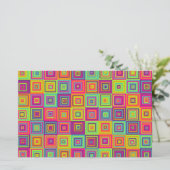 Squares Patroon Briefpapier (Staand voorkant)