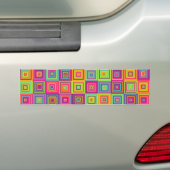 Squares Patroon Bumpersticker (Op auto)