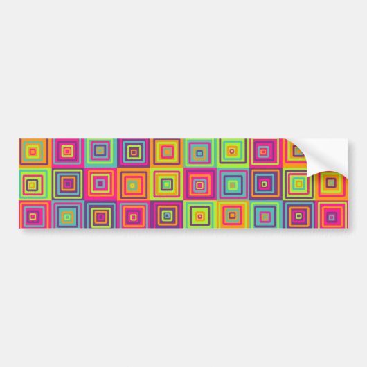 Squares Patroon Bumpersticker (Voorkant)