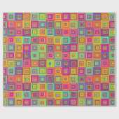 Squares Patroon Cadeaupapier (Vlak)