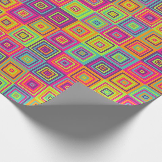 Squares Patroon Cadeaupapier (Hoek)