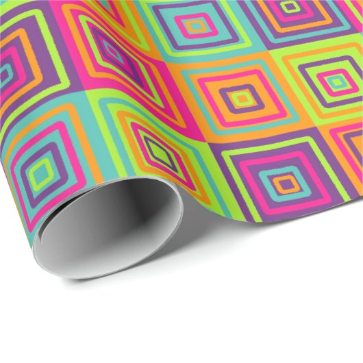 Squares Patroon Cadeaupapier (Rol Hoek)