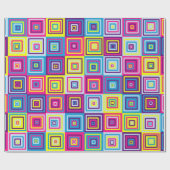 Squares Patroon Cadeaupapier (Vlak)